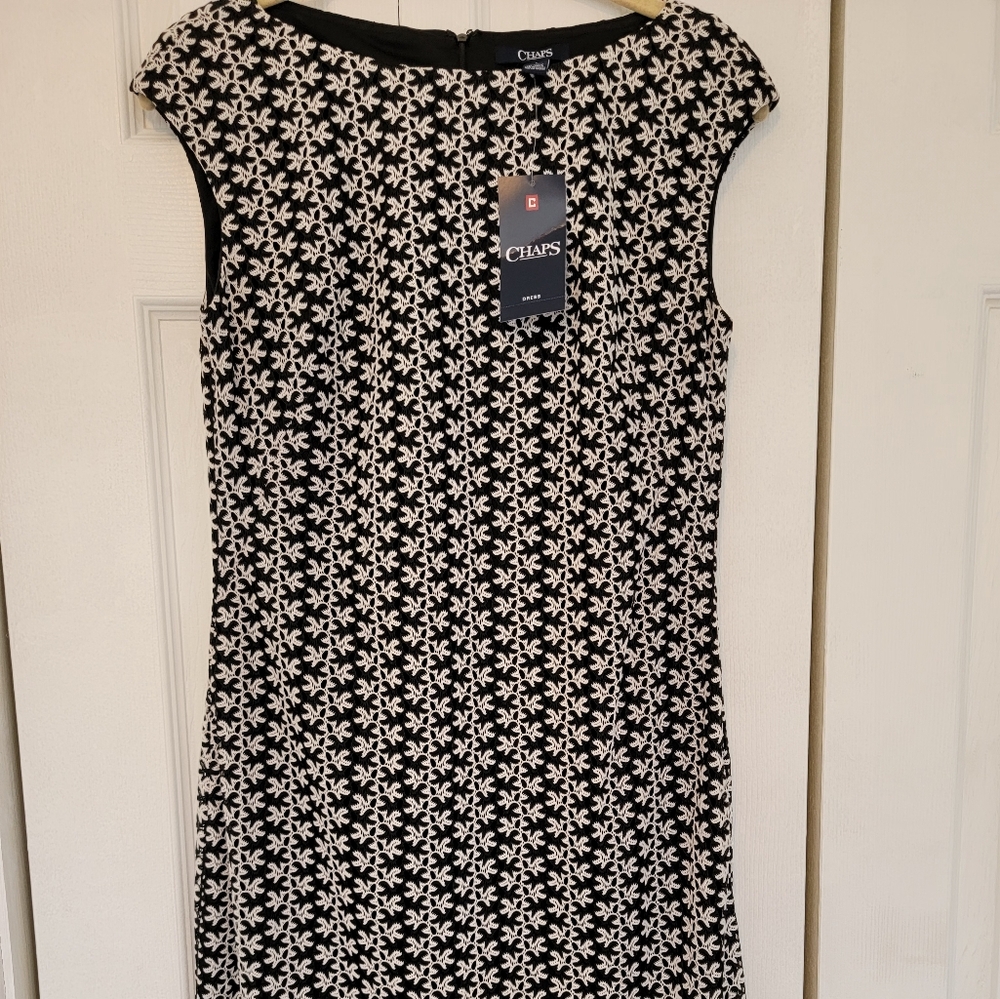 CHAPS Dress, Size 4, Black and White